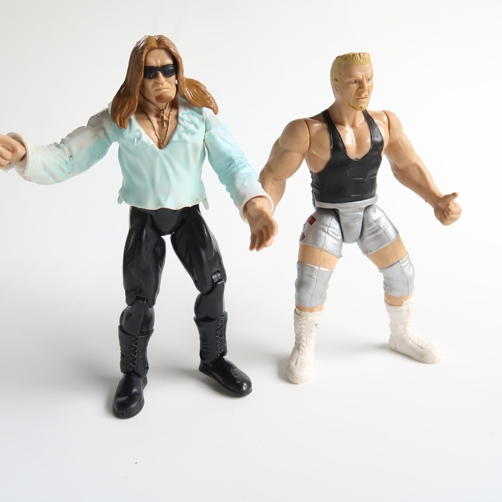 Christian The Brood vs Jeff Jarrett WWE Wrestling Figure Vintage Jakks lot WWF